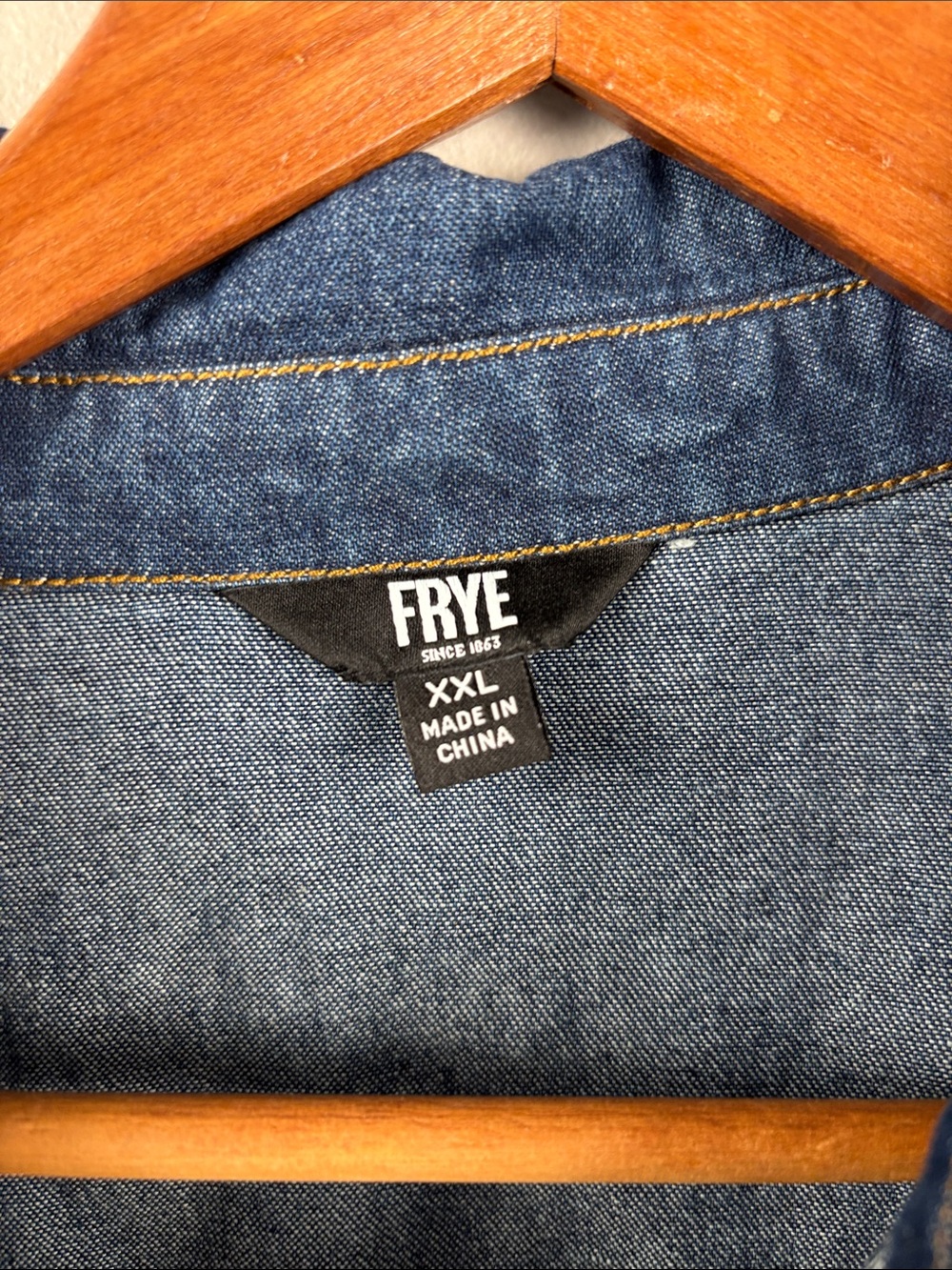 Frye Indigo Denim Shirt Dress 2X Duster Jacket pockets long sleeve blue plus - Picture 2 of 9
